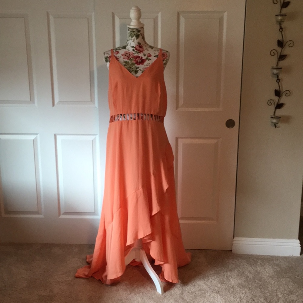 F2F peach colored dress